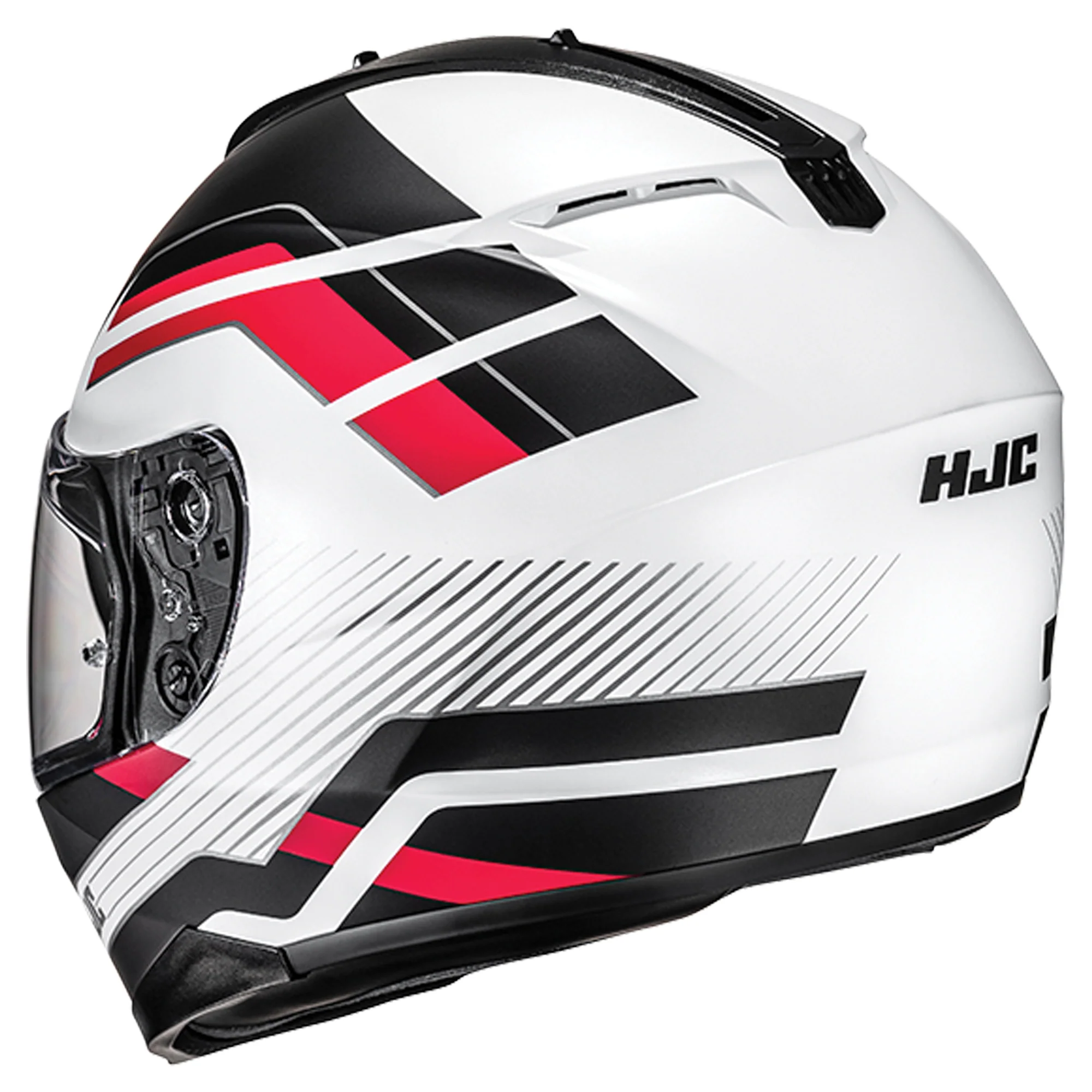 HJC C70N Belis MC-1SF Helmet - Black / Red - Image 3