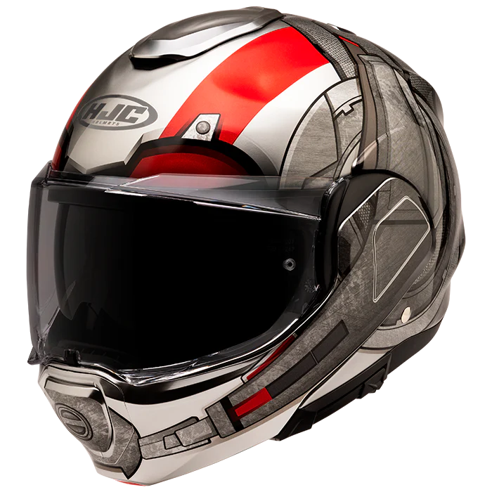 HJC F100 Modular Helmet Antman Marvel MC-1 - Black / Red