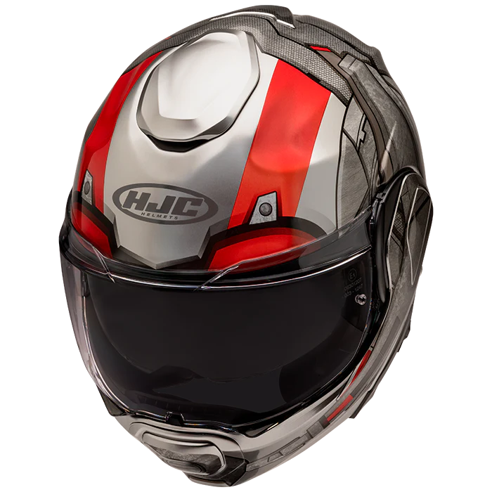 HJC F100 Modular Helmet Antman Marvel MC-1 - Black / Red - Image 2
