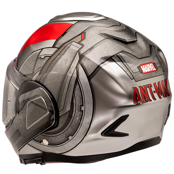 HJC F100 Modular Helmet Antman Marvel MC-1 - Black / Red - Image 3