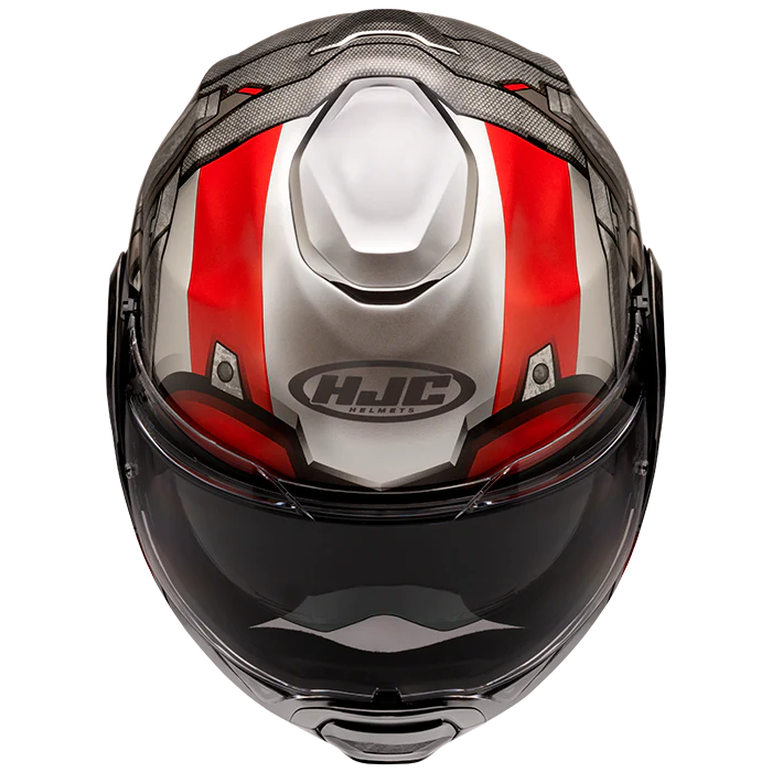 HJC F100 Modular Helmet Antman Marvel MC-1 - Black / Red - Image 4