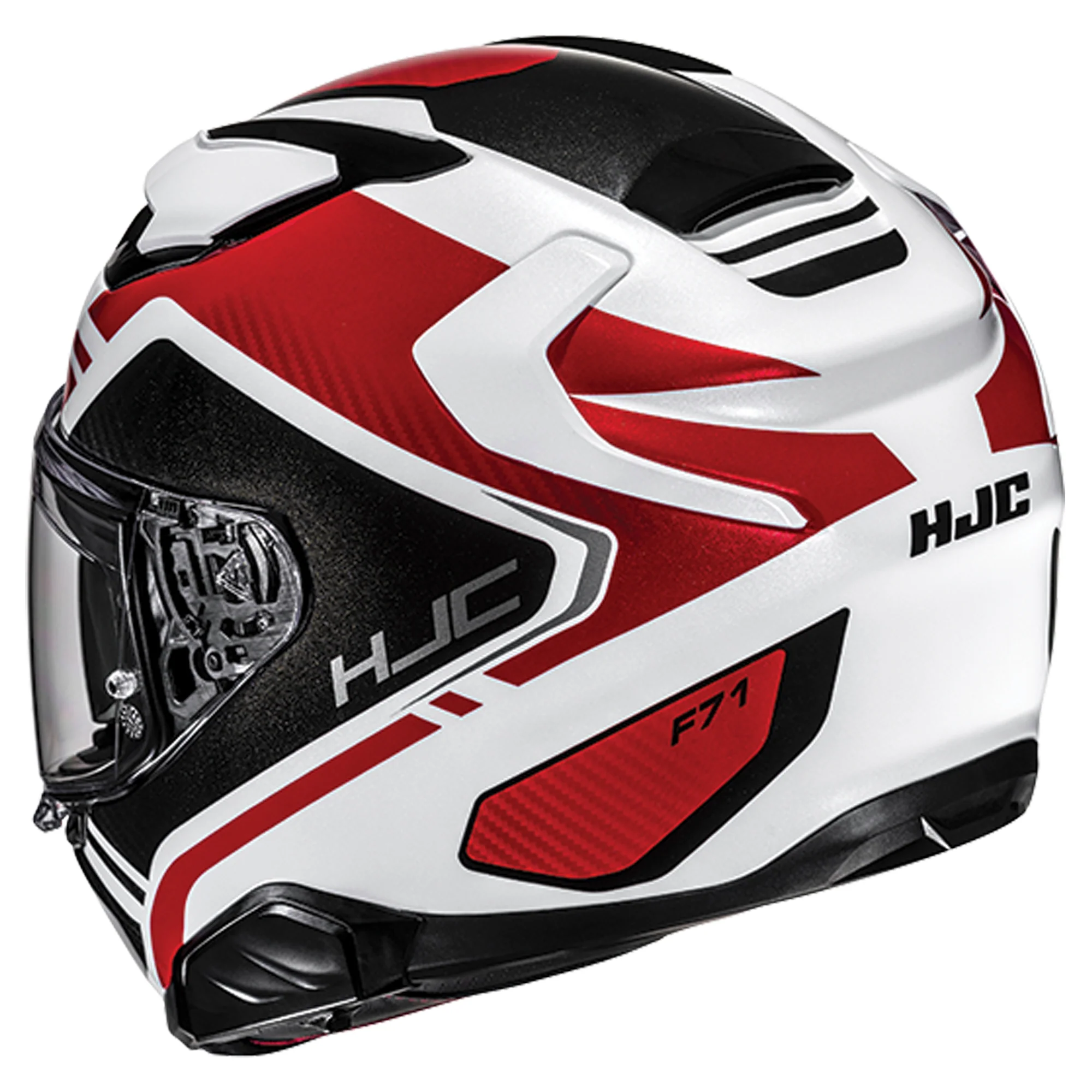 HJC F71 Tozz MC-1 Helmet - Black / Red - Image 3