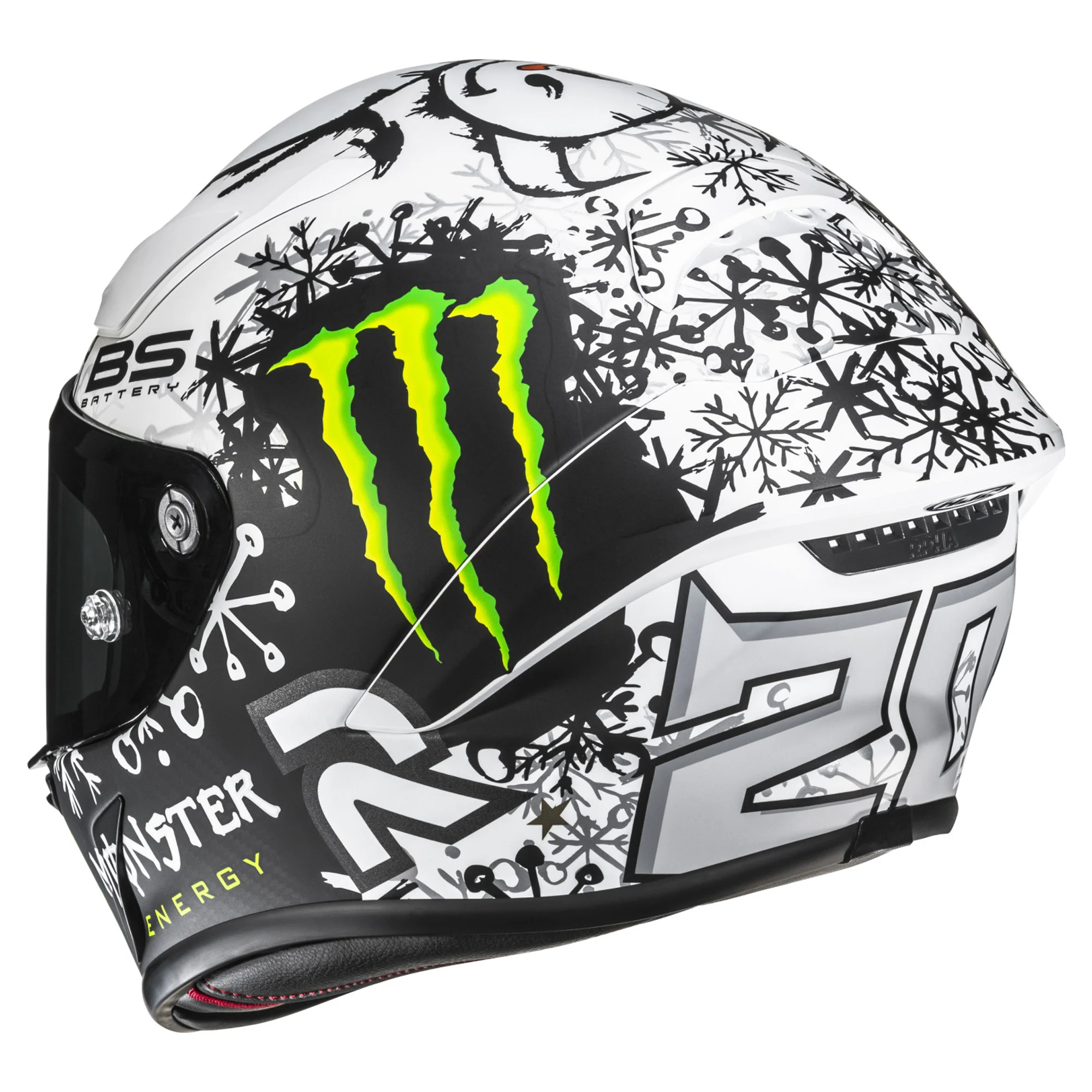 HJC RPHA 1 V2 Helmet - Carbon Snow Diablo MC-10SF - Image 3