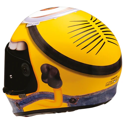HJC V10 Stuart Minions Helmet - Yellow / Grey - Image 4