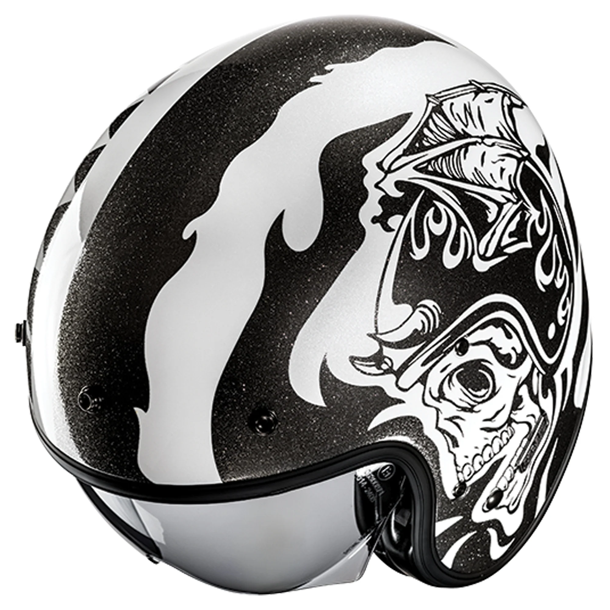 HJC V31 Flame MC-5 Helmet - Black / Grey - Image 2