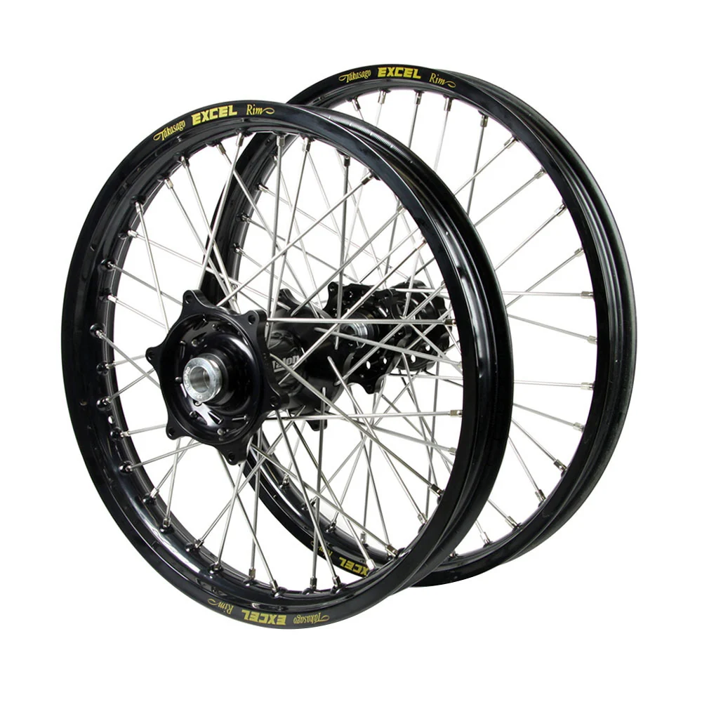 Honda Talon Black Hubs / Excel Black Rims Wheel Set XR 650 R 2000-2006 (21*1.6 / 18*2.15)