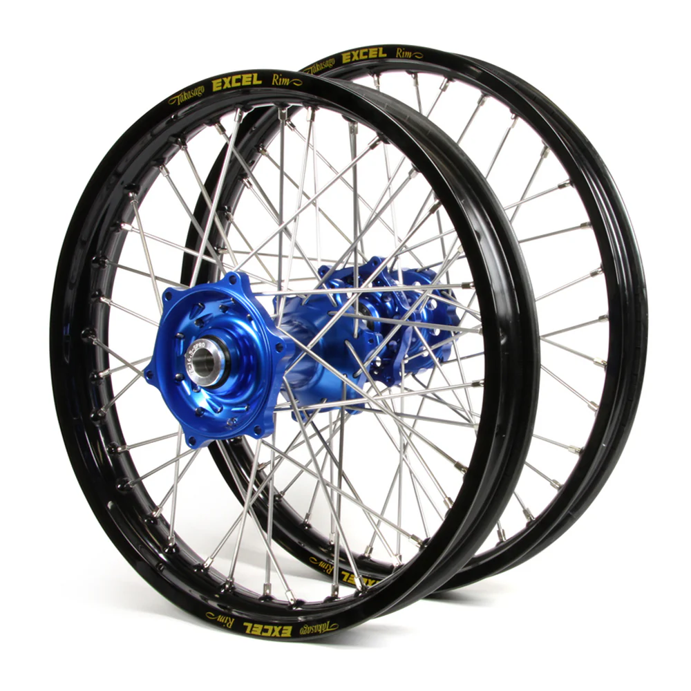 KTM Talon / Excel Jnr MX Black Rims / Blue Hubs Wheel Set 85 SX 2012-2017 (Big Wheel) (19X1.4 / 16X1.85)