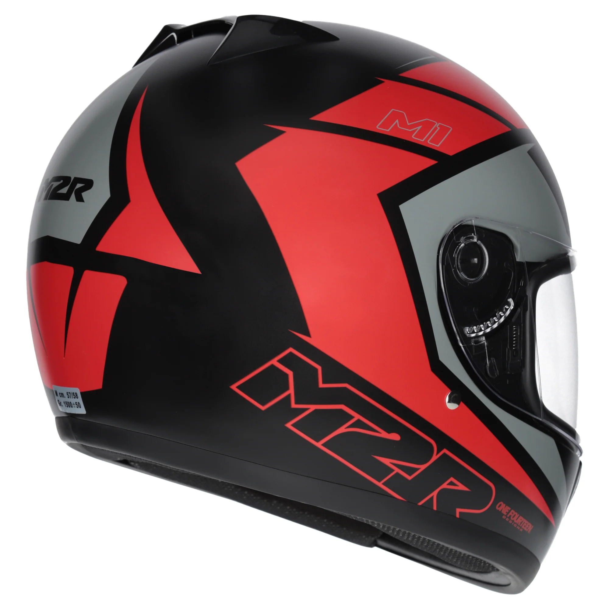 M2R M1 Helmet - Carve PC-1F Black Red - Image 5