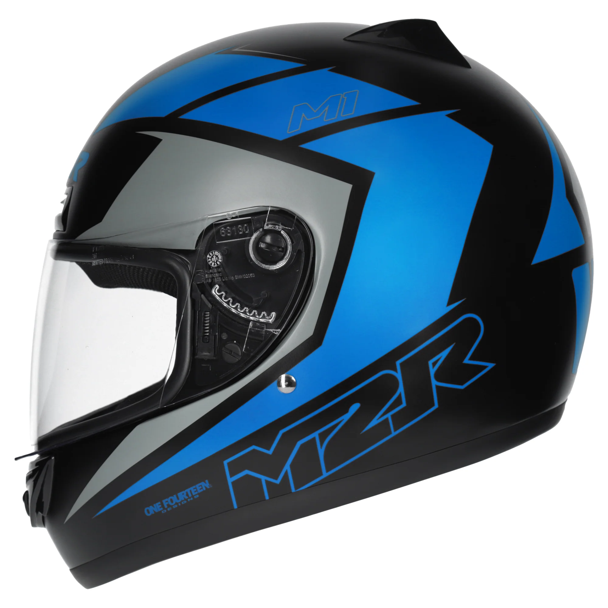 M2R M1 Helmet - Carve PC-2F Black Blue - Image 3