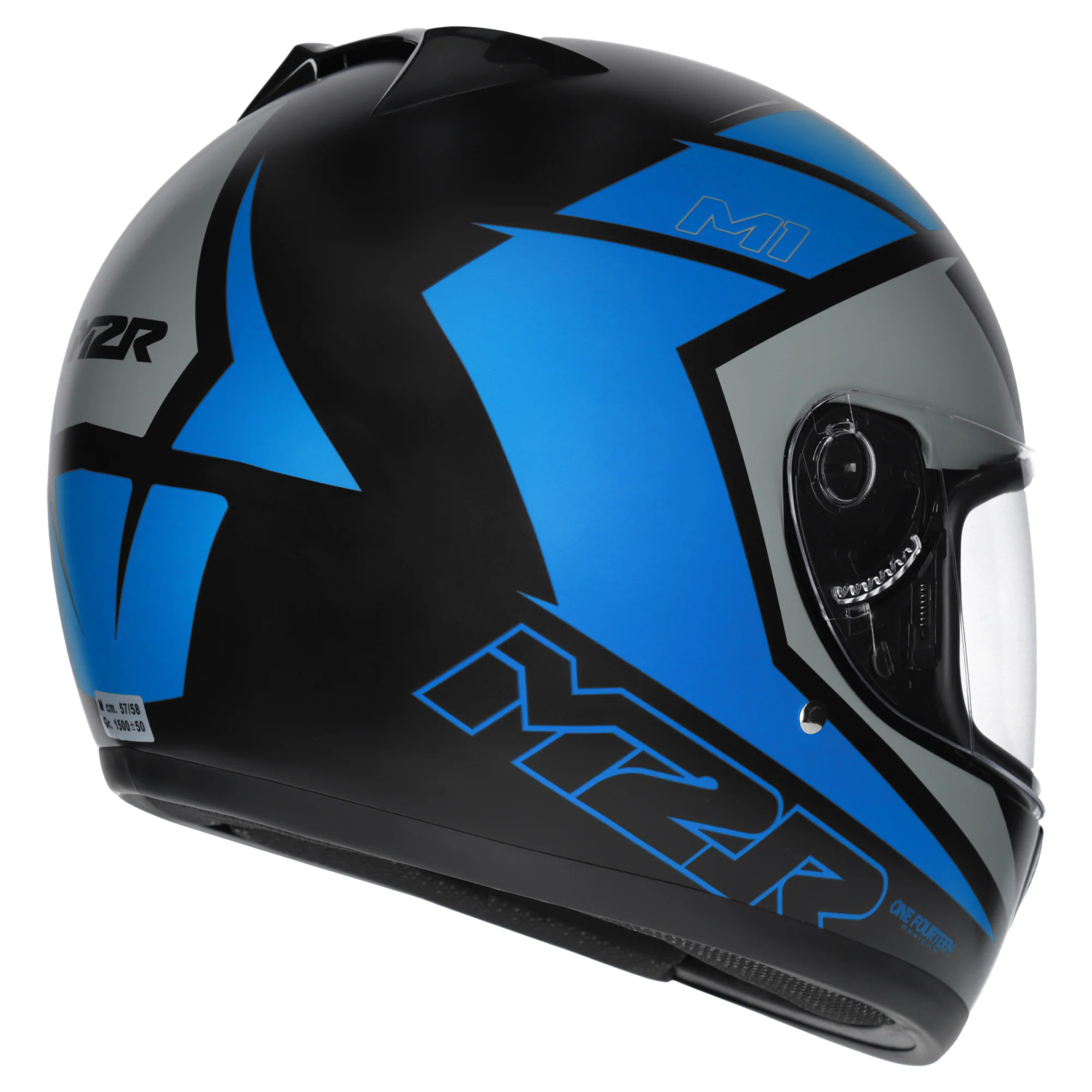 M2R M1 Helmet - Carve PC-2F Black Blue - Image 5