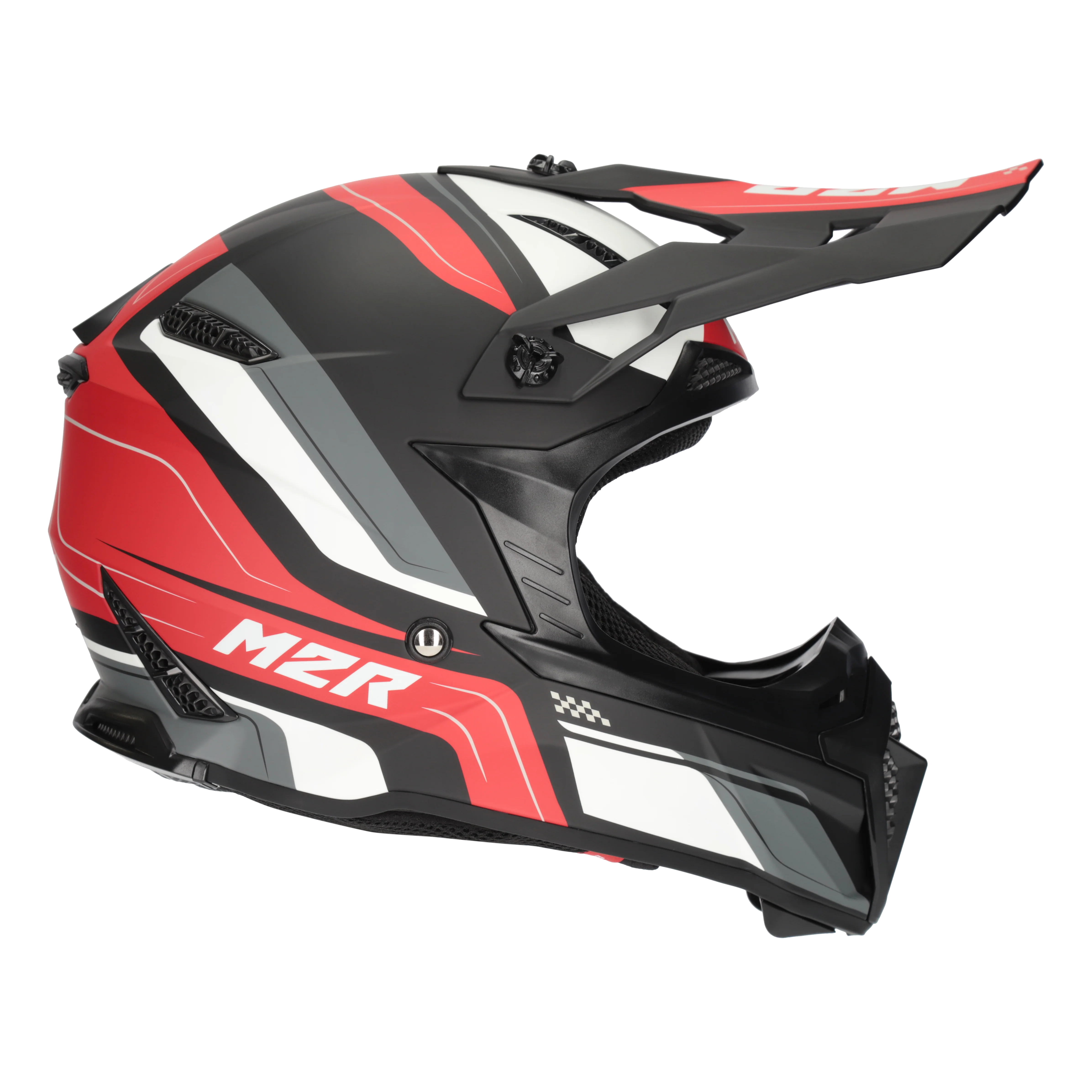 M2R X2.1 Pulse PC-1F Helmet - Red / Black - Image 6