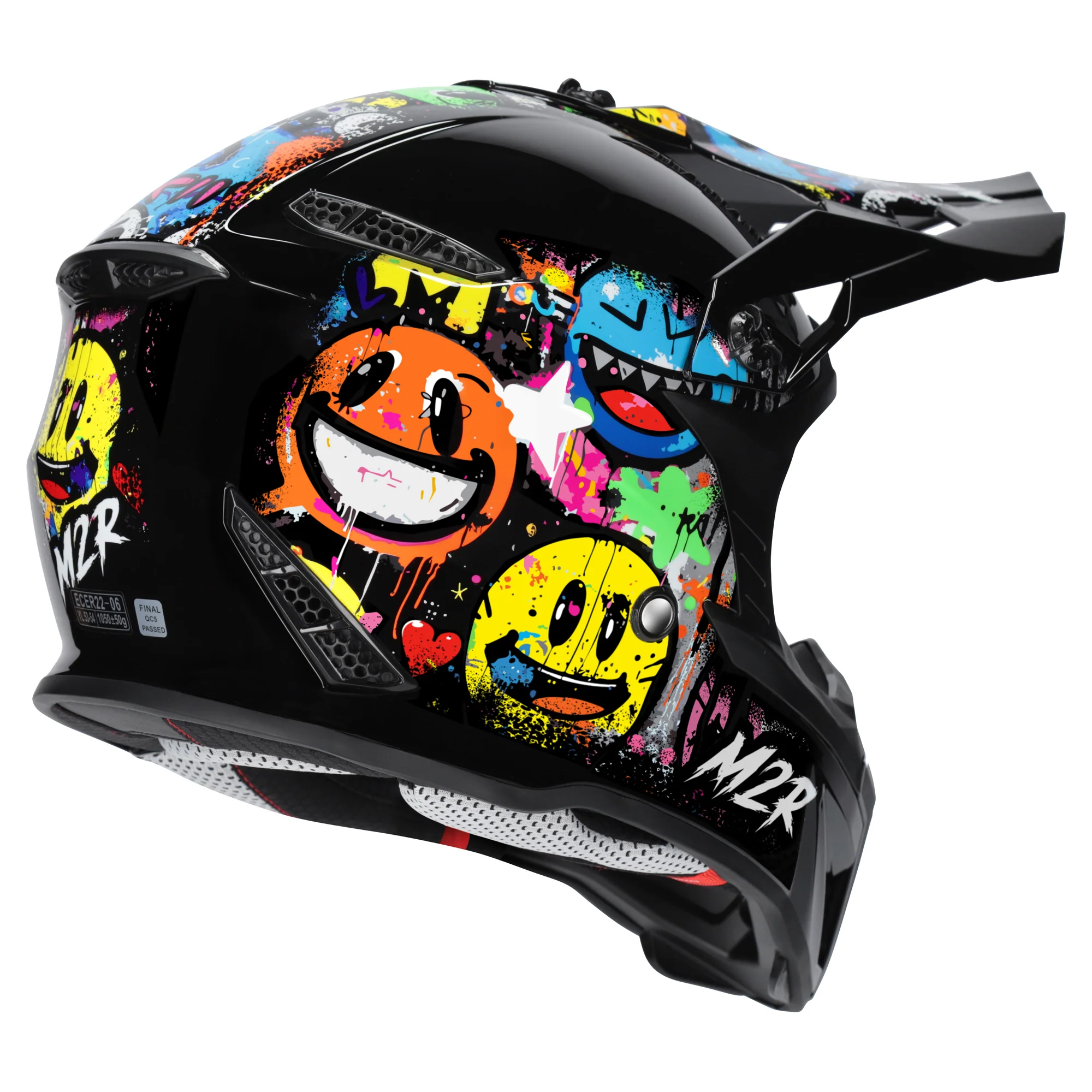 M2R X2.1 Youth Helmet - Emoji PC-10 - Image 4