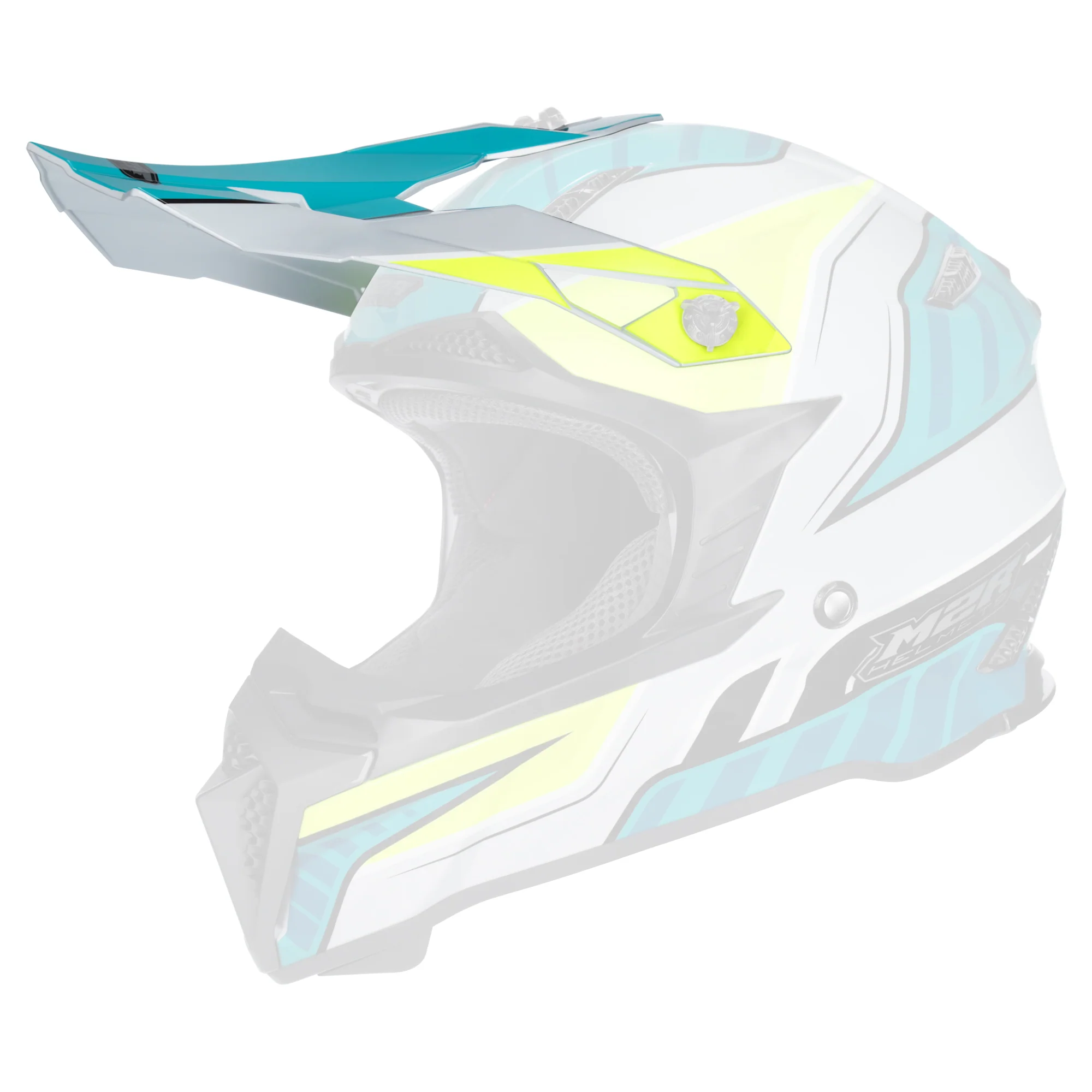 M2R X2.1 Youth Peak Torque PC-3 - Grey / Blue / Hi-Vis