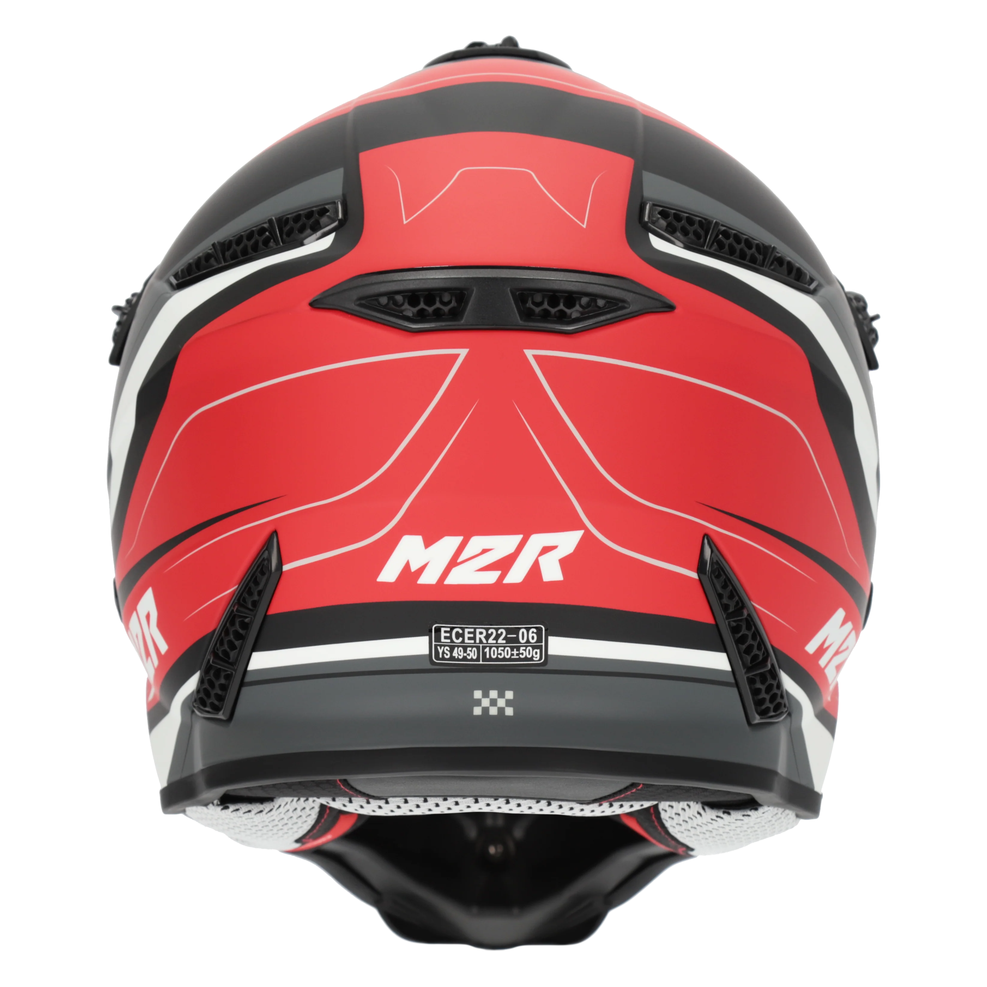 M2R X2.1 Youth Pulse PC-1F Helmet - Red / Black - Image 6