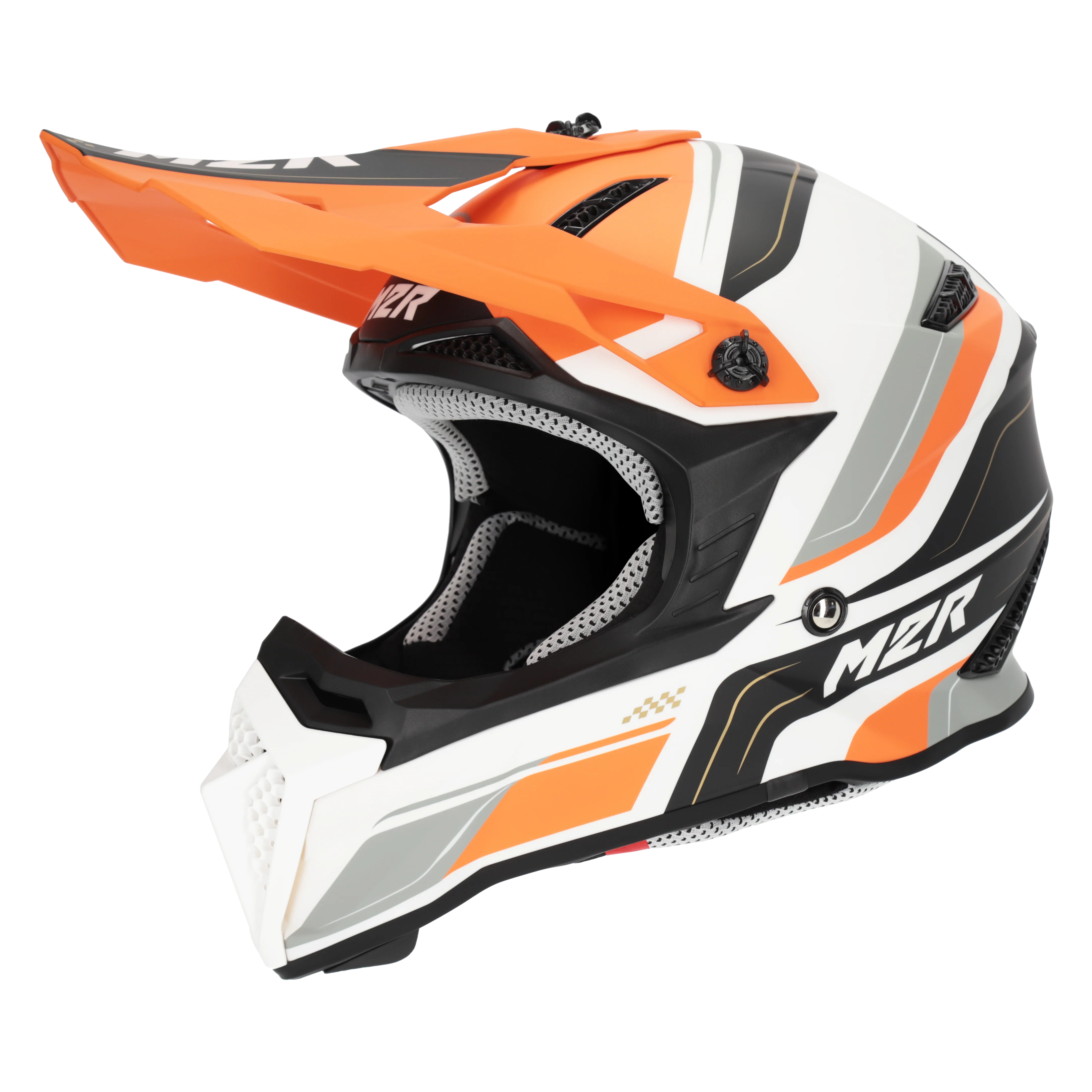 M2R X2.1 Youth Pulse PC-8F Helmet - Orange / White