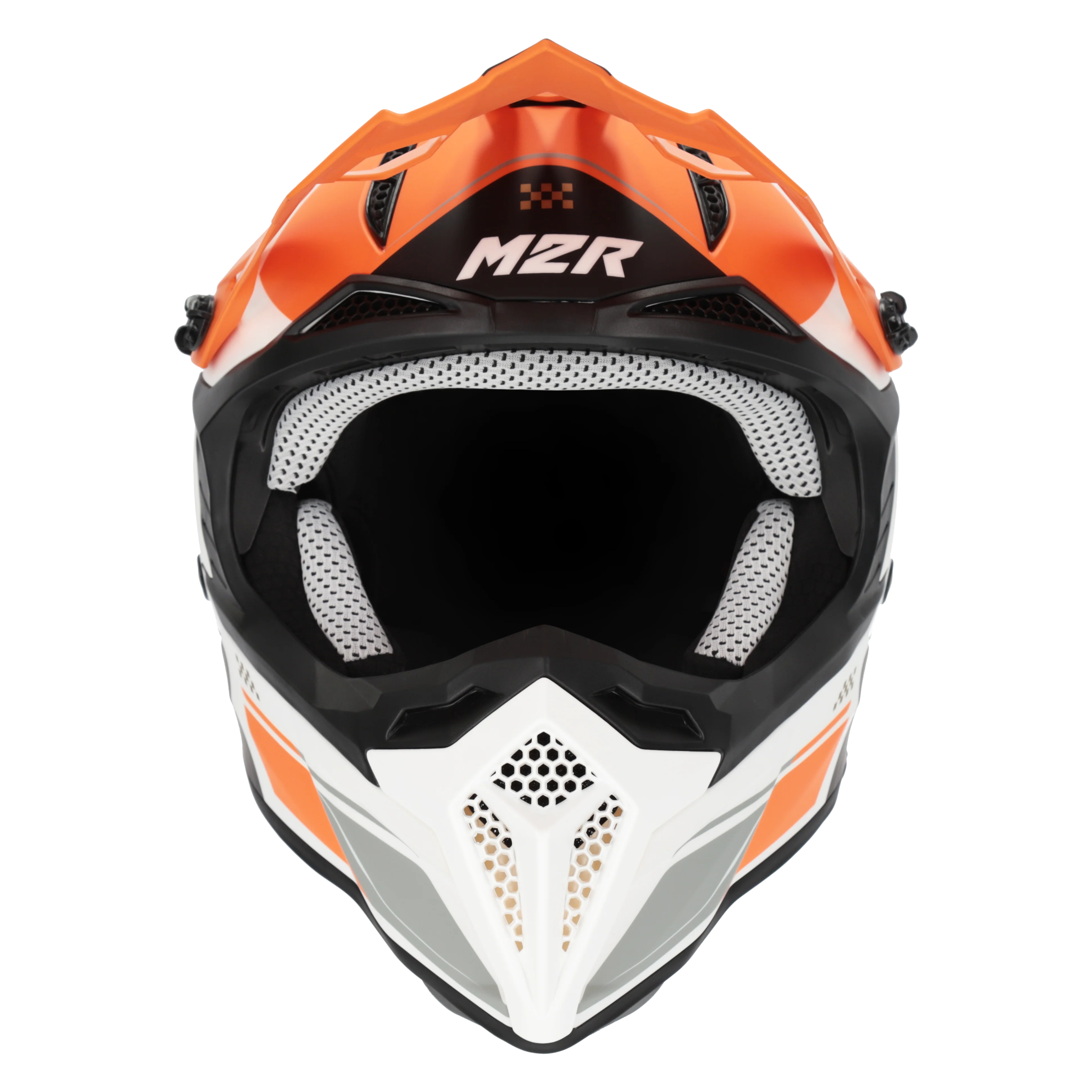 M2R X2.1 Youth Pulse PC-8F Helmet - Orange / White - Image 2
