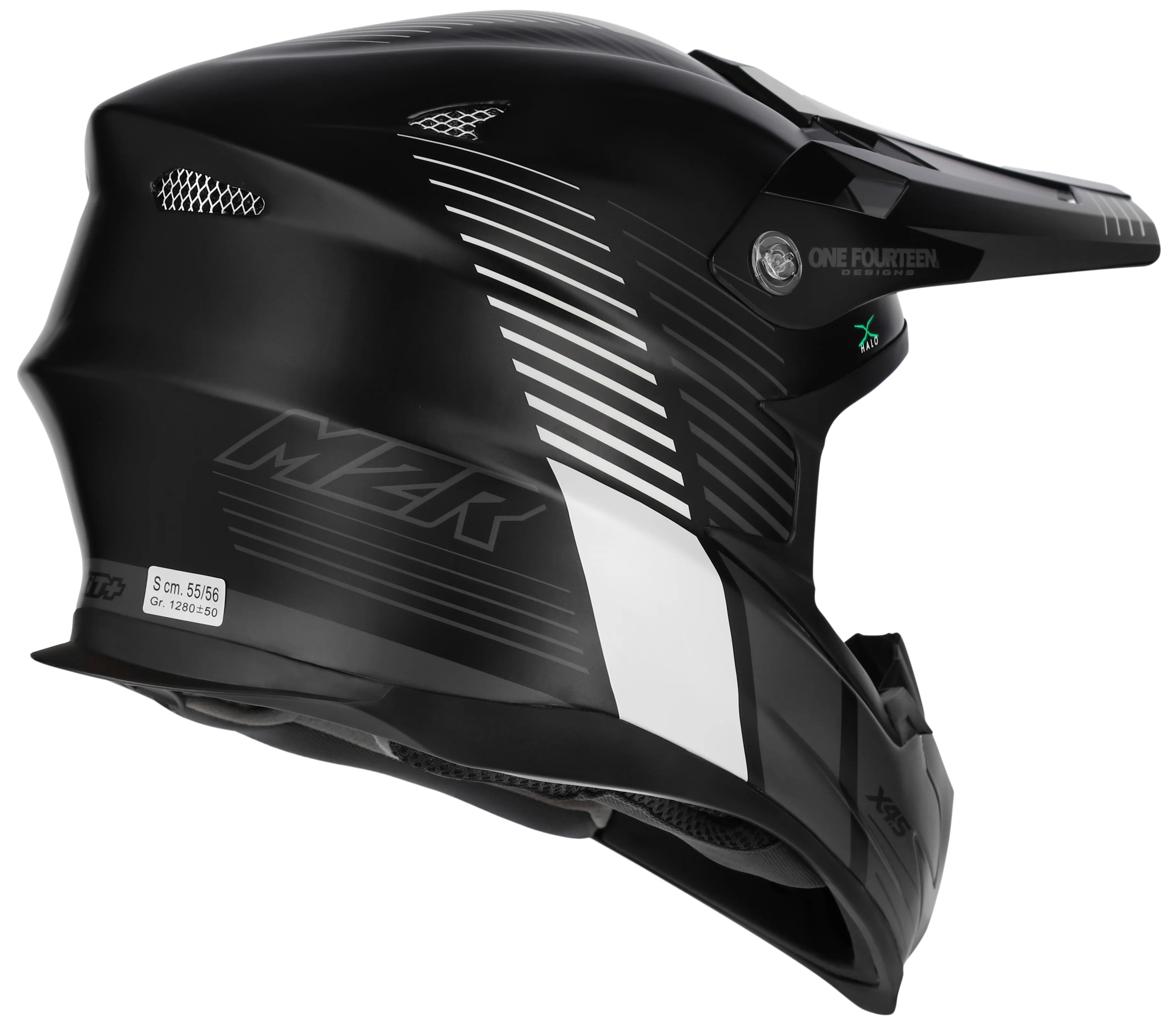 M2R X4.5 Spectrum PC-5F Helmet - Black / Grey - Image 5