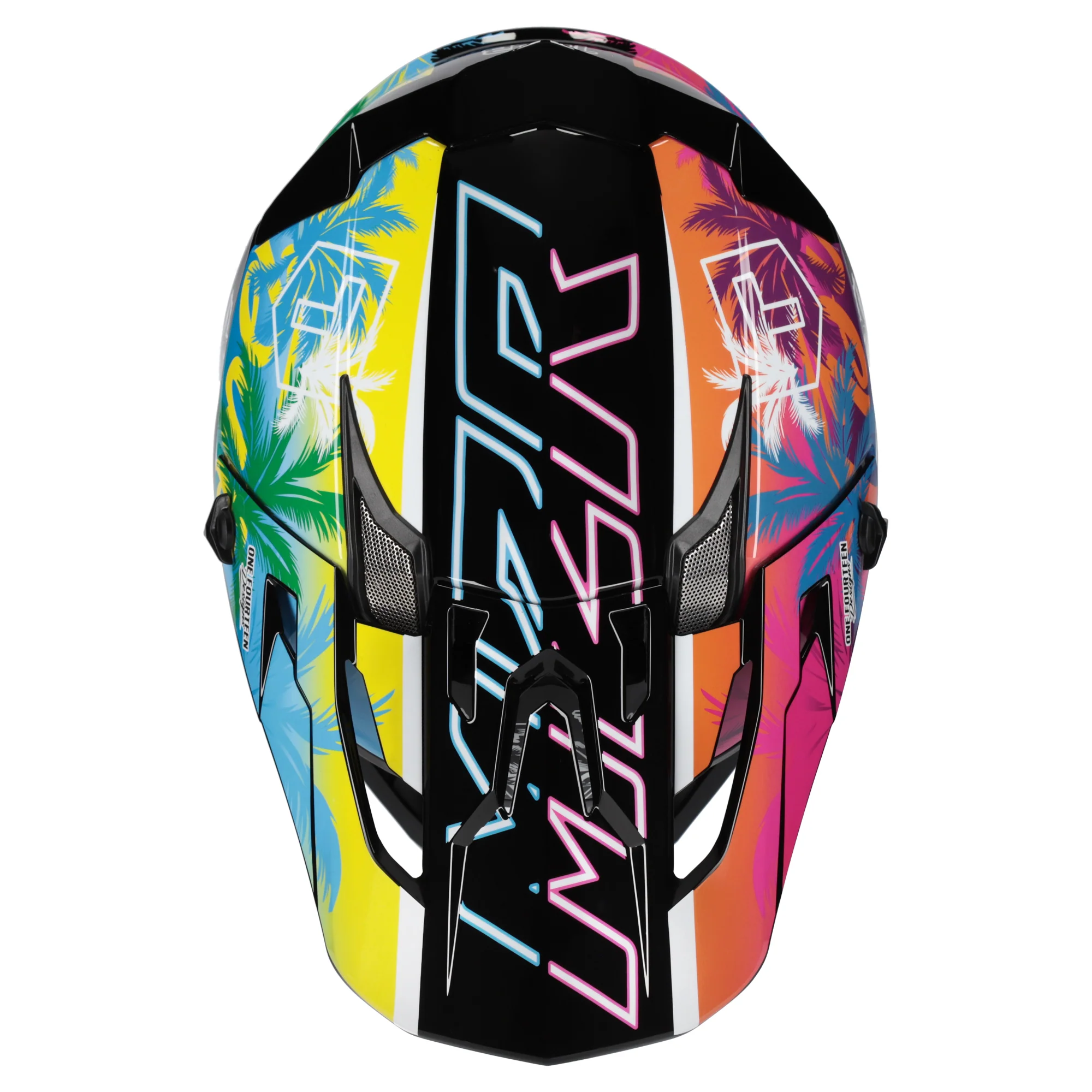 M2R X4 Evo Helmet Pacific PC-10 - Black / Multi - Image 3