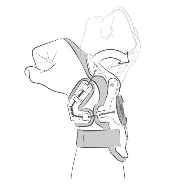 Mobius X8 Wrist Brace (Single) - White/Yellow - Image 4