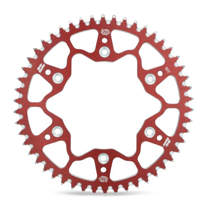 Moto-Master 7075 Series Aluminium Rear Sprocket - Red