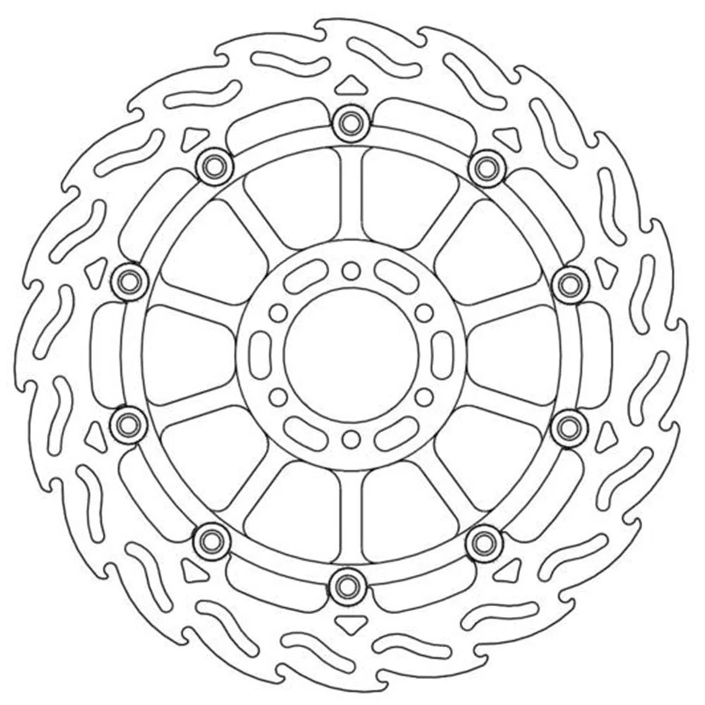 Moto-Master Streetbike Right Front Flame Floating Disc
