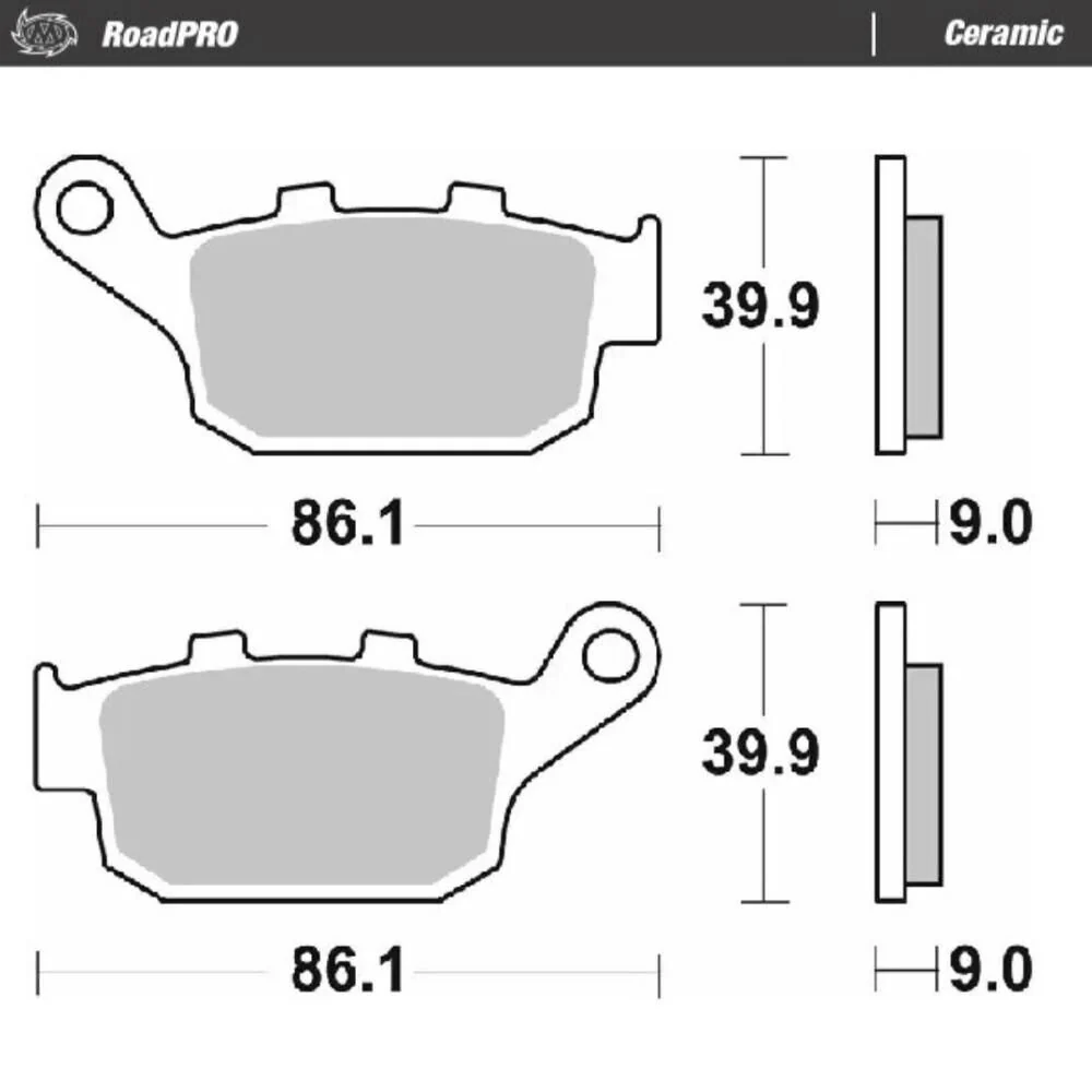 Moto-Master Ceramic - Rear Brake Pads (MM-407704)