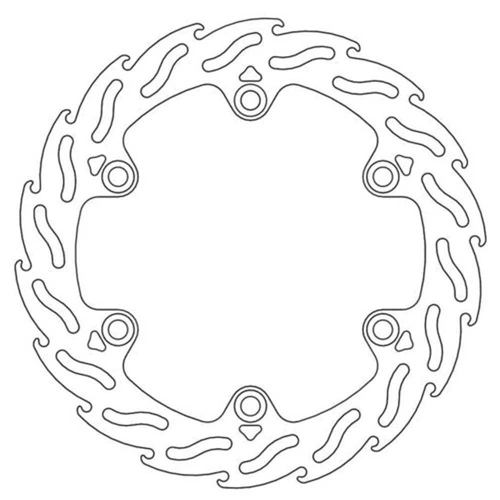 Moto-Master Streetbike Left Front Flame Fixed Disc