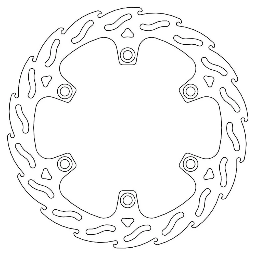 Moto-Master Streetbike Left Front Flame Fixed Disc
