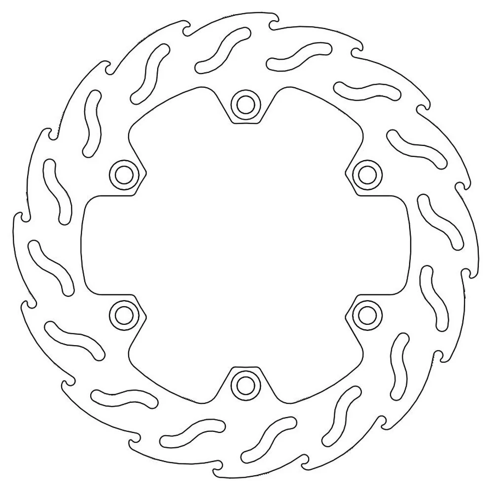Moto-Master Streetbike Left Front Flame Fixed Disc