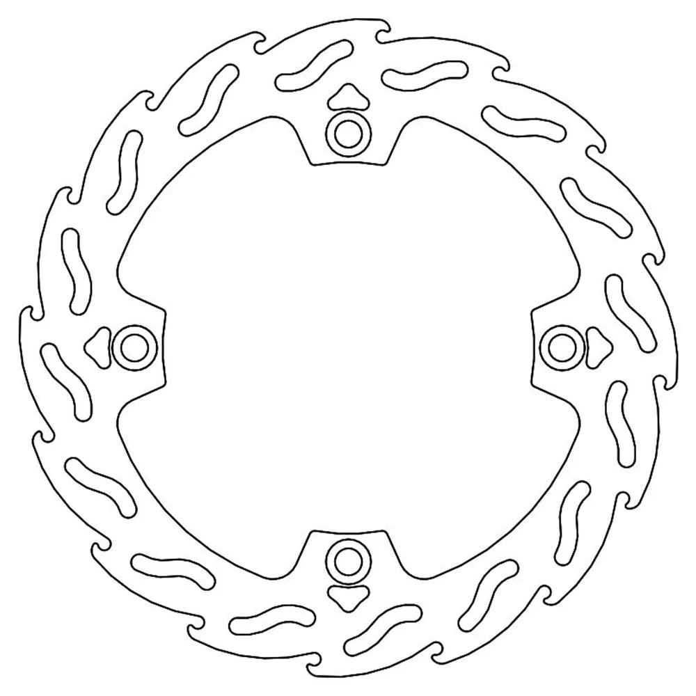 Moto-Master Streetbike Left Front Flame Fixed Disc