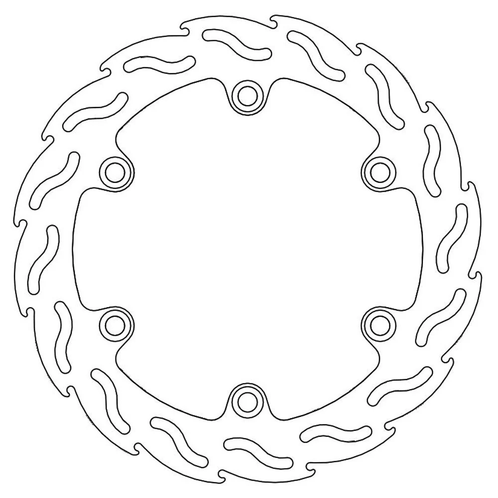 Moto-Master Streetbike Right Front Flame Fixed Disc