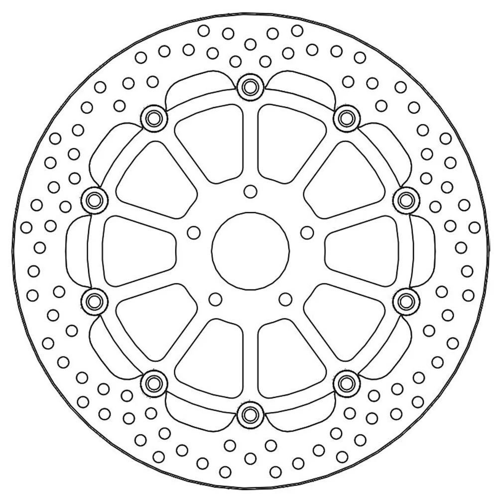 Moto-Master Streetbike Left Front Halo Floating Disc