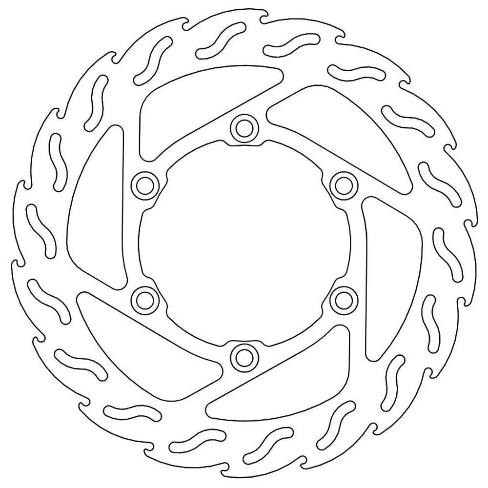 Moto-Master Streetbike Left Front Flame Fixed Disc