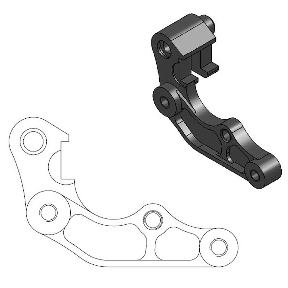 Moto-Master Front Caliper Bracket - 260mm