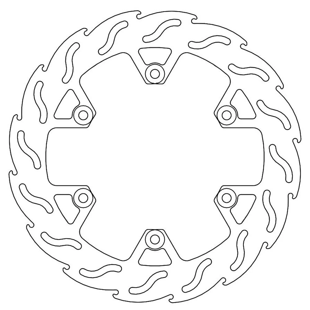 Moto-Master Streetbike Left Front Flame Fixed Disc