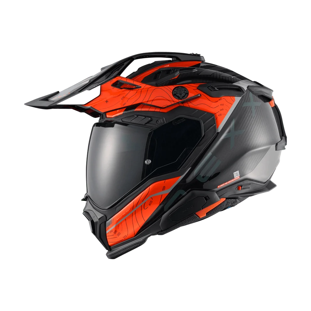 NEXX X.WED3 FURKA Adventure Helmet - Orange / Grey - Image 2