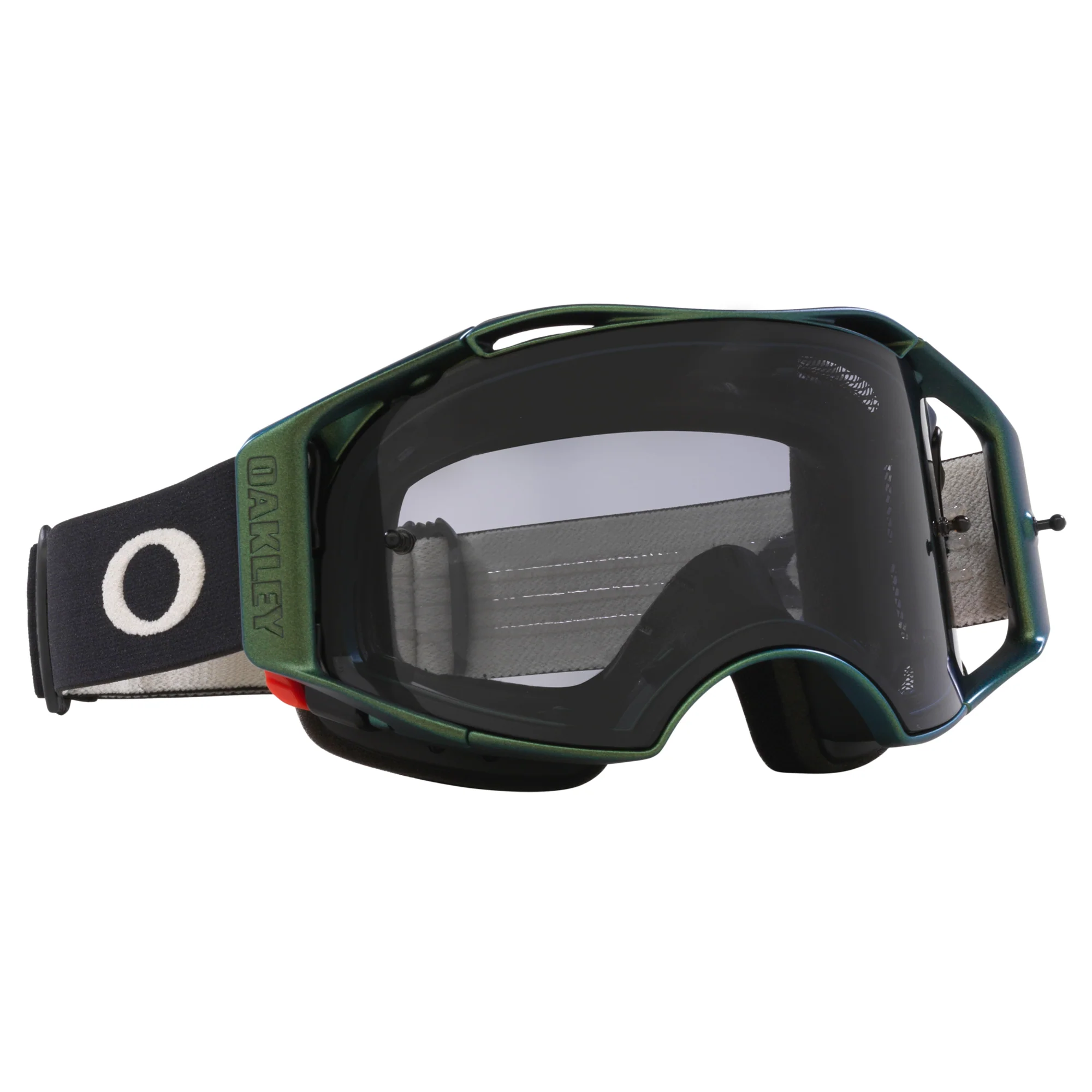 Oakley Airbrake MTB Goggles - Black Green Colourshift / Light Grey - Image 3