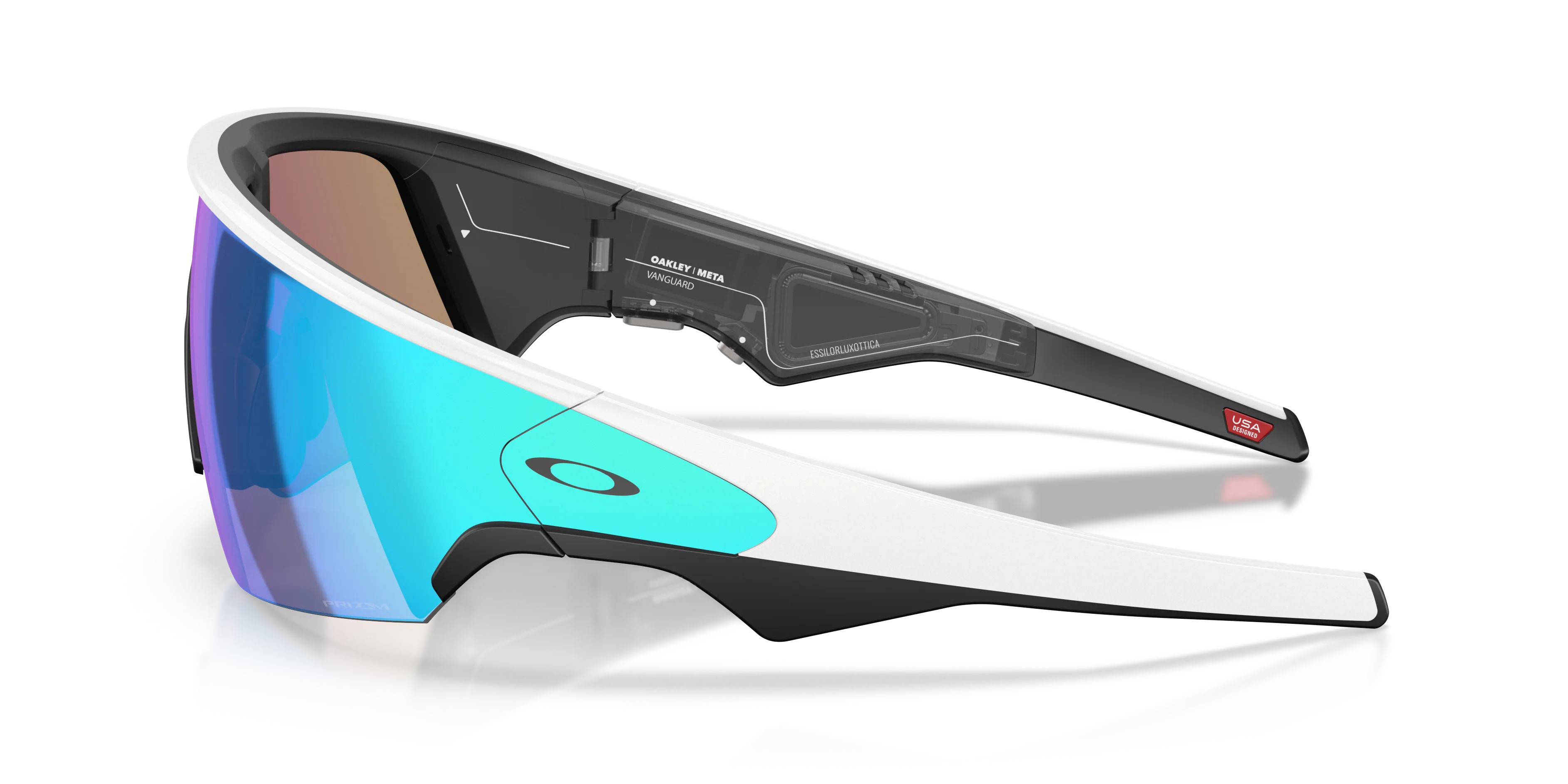 Oakley Meta Vanguard Glasses - White Prizm Sapphire - Image 4