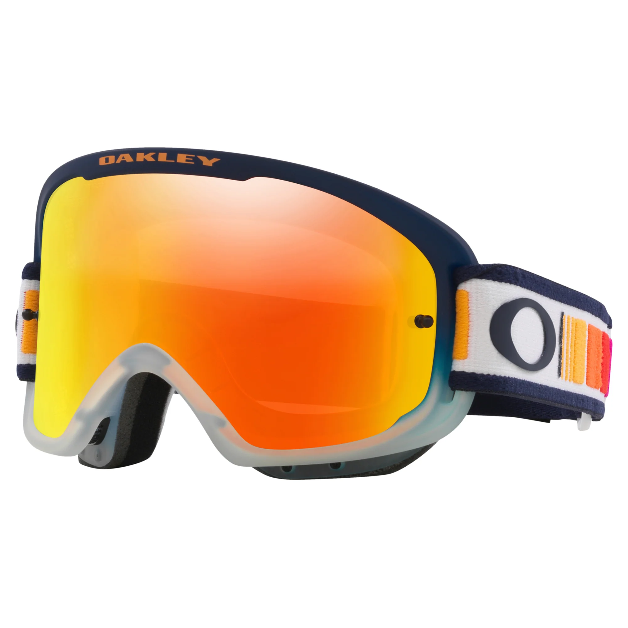 Oakley O Frame 2.0 Pro MTB Goggles Troy Lee Designs Orange Blocks - Fire Iridium