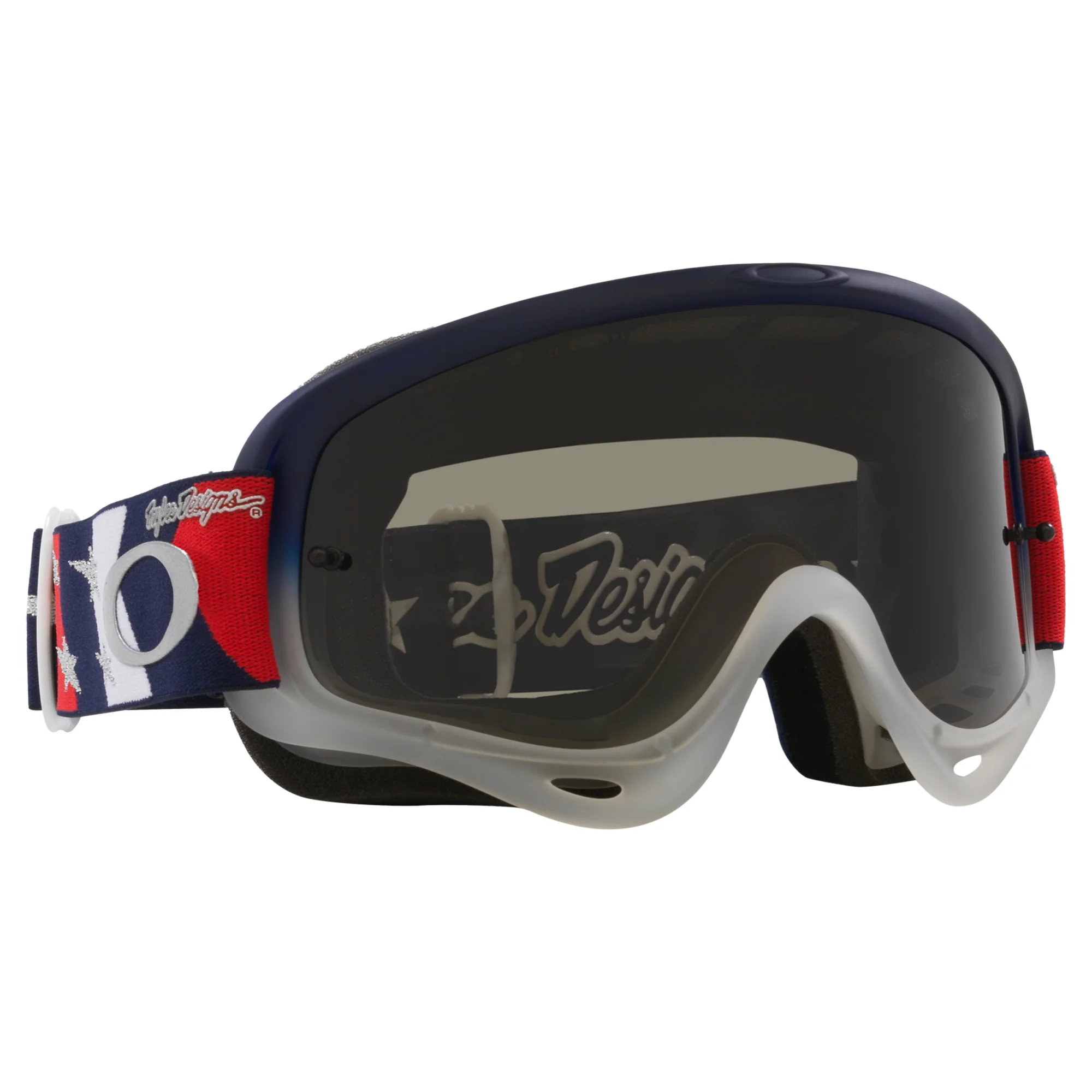 Oakley O Frame MX Goggles  Troy Lee Designs RWB Stars - Dark Grey - Image 3