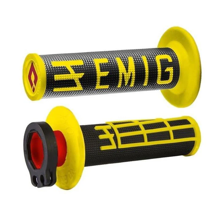 ODI MX V2 Emig 2T/4T Lock On Grip Yellow Black