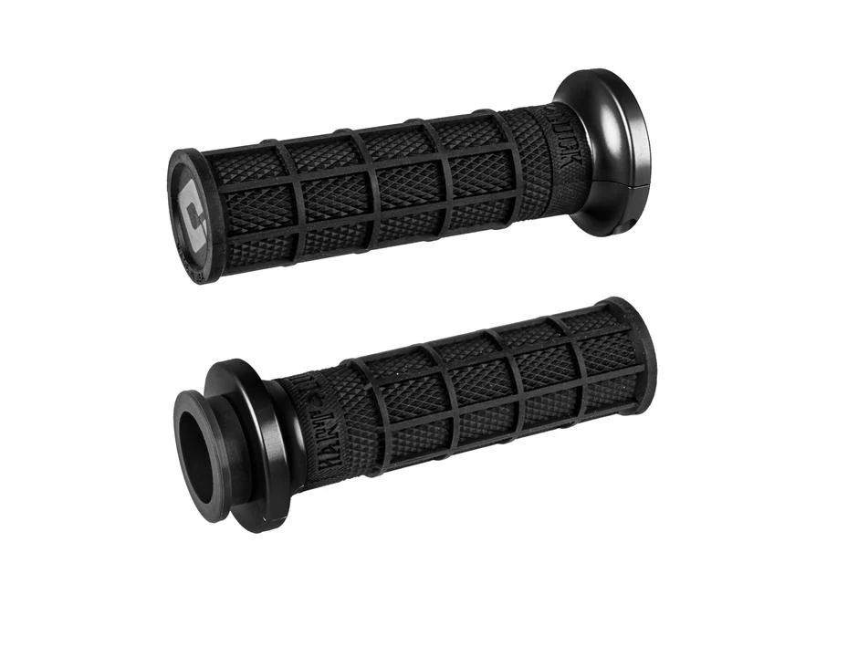 ODI V-Twin Full Waffle Lock On Grip Hart Luck Black Hd 08+ Tbw