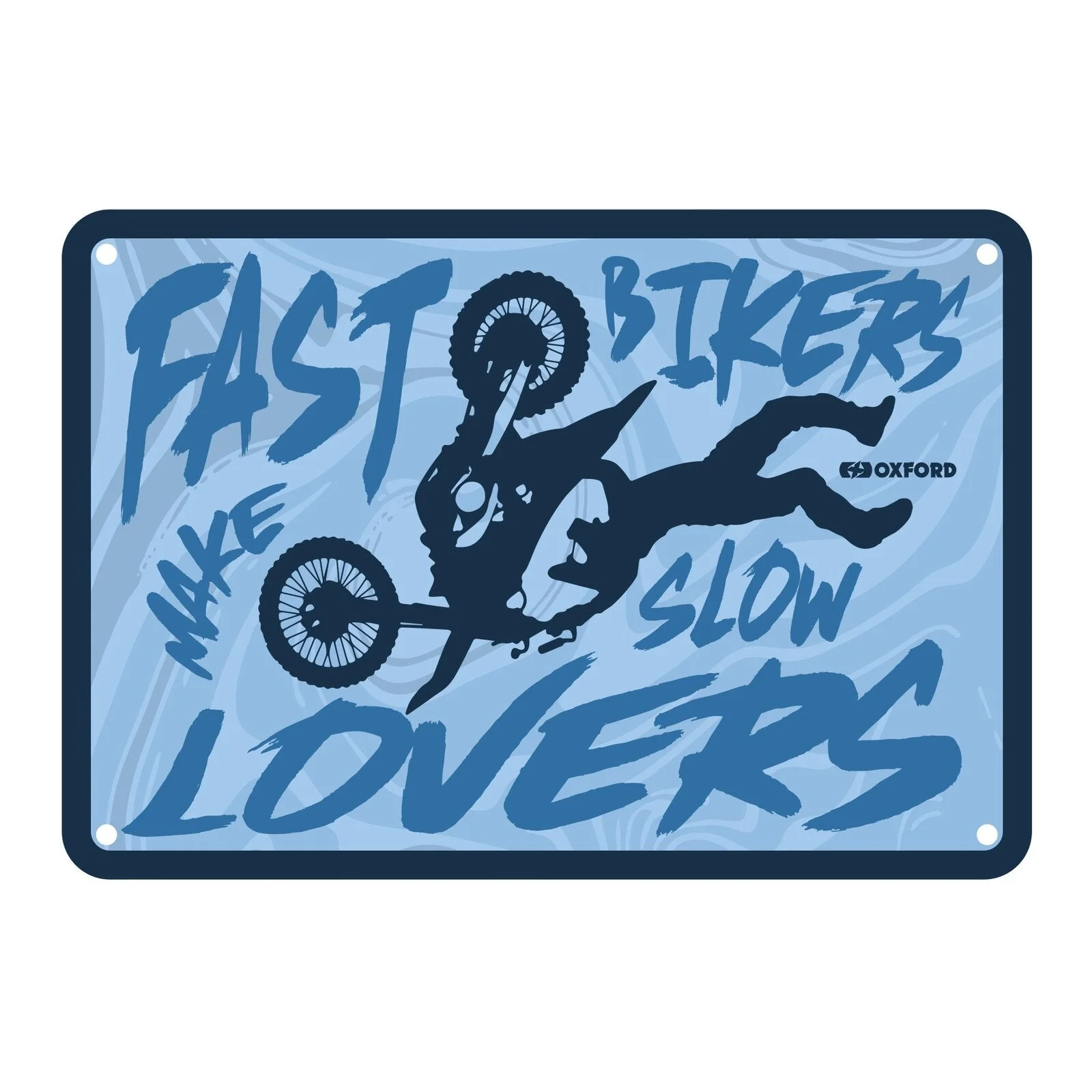 Oxford Metal Sign Fast Bikers - 30cm x 20cm
