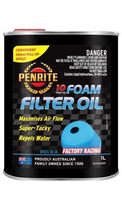Penrite 10 Tenths Foam Filter Oil (Liquid) - 1L