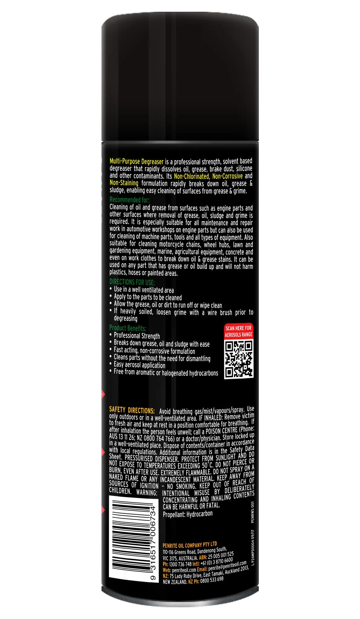 Penrite Multi-Purpose Degreaser - 400ml - Image 2