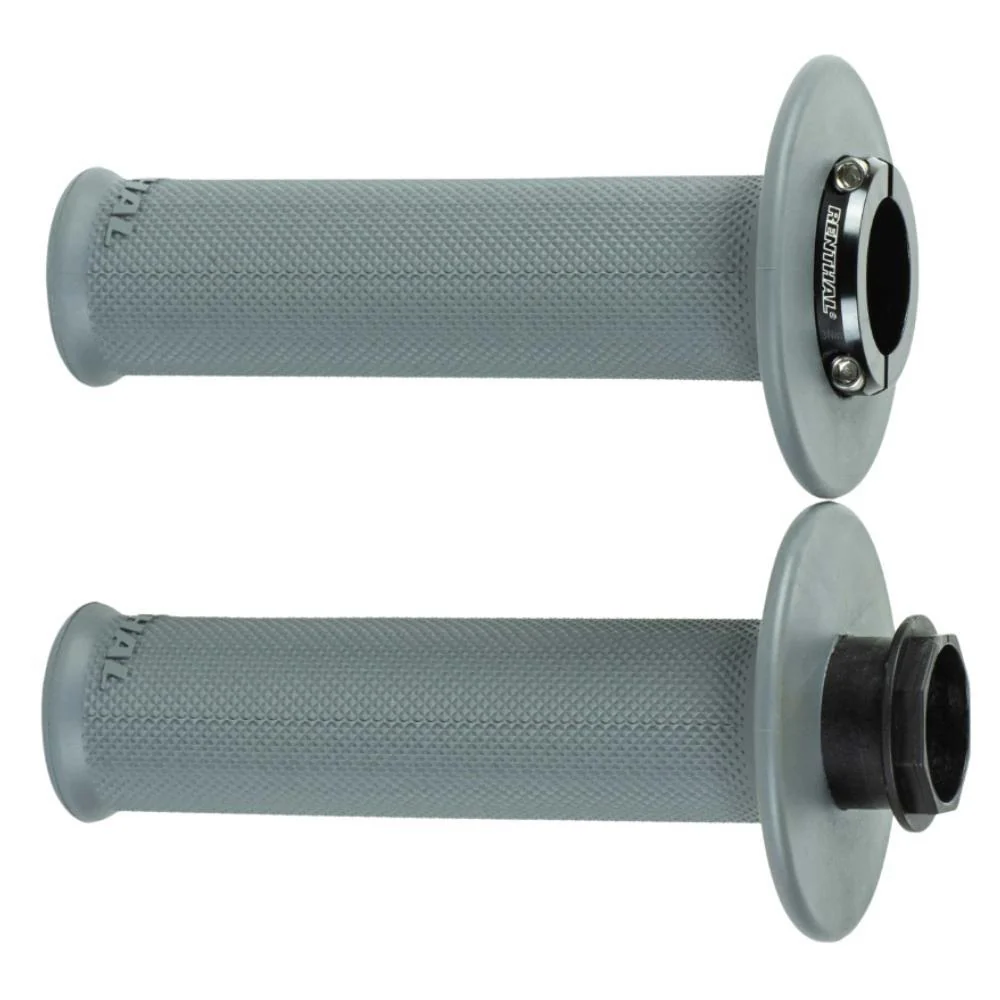 Renthal Lock On Medium Full Diamond MX Grips - Grey