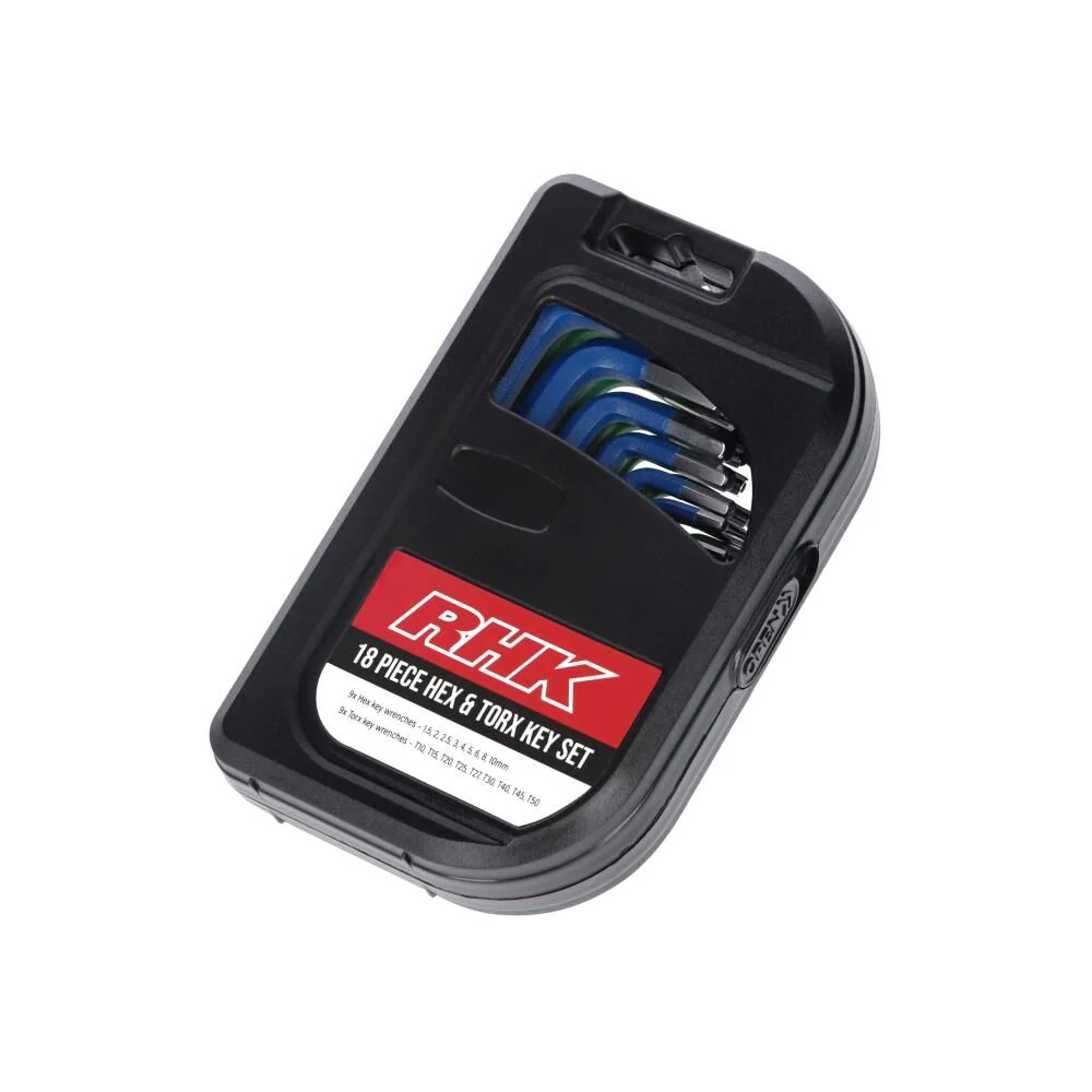 RHK 18 Piece Short Arm Hex Key - Allen Head & Torx