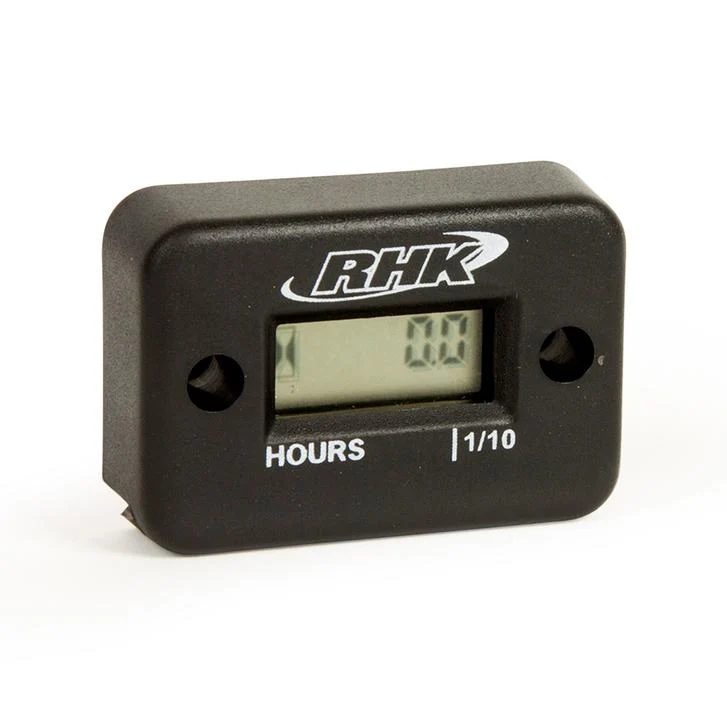 RHK Hour Meter with Mounting Bracket - Black