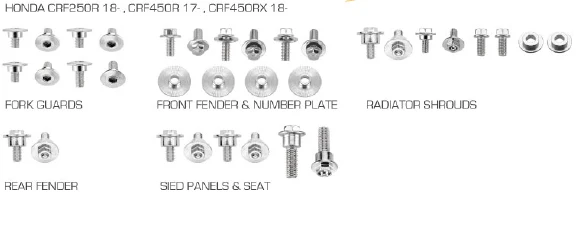 RHK Plastic Fastener Kit - Honda CRF450R 2017-2025 - Image 2