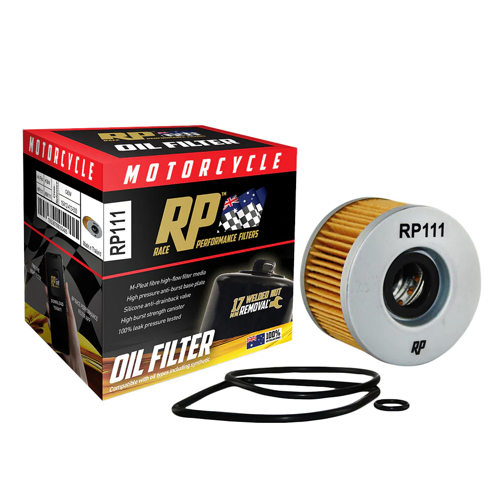 Race Performance Motorcycle Oil Filter - RP111 KN-111